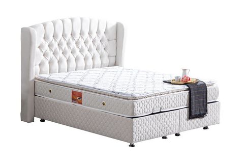 NİCE BAZA BAŞLIK VE YATAK SETİ, KREM, 150X200