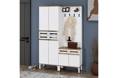 KUZEY PORTMANTO VESTİYER AYAKKABILIK, ÇAM BEYAZ