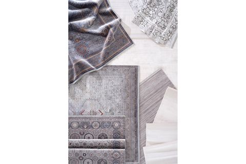 KOZA BERGAMA KREM GRİ HALI A6102B, 80X150