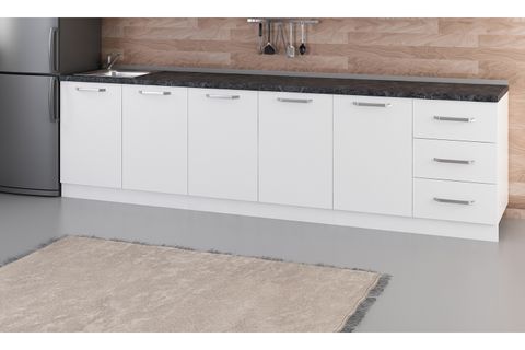 MİNAR 300 CM MUTFAK DOLABI BEYAZ 300-B2-ALT MODÜL