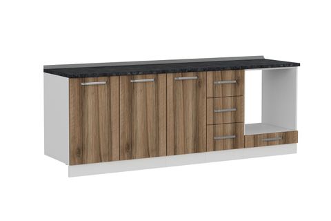 MİNAR 230 CM MUTFAK DOLABI BEYAZ DORE 230-D3-ALT MODÜL