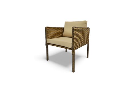 LETRA RATTAN İKİLİ BAHÇE MOBİLYASI, KAHVERENGİ