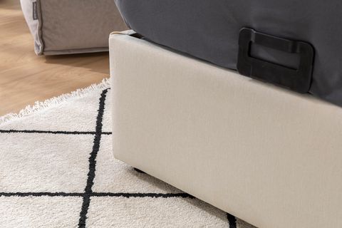 LUNA GRİD BAZA VE BAŞLIK SETİ, AÇIK KREM, 160X200