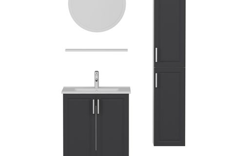 SANYA BANYO DOLABI 65CM AY2K+1YA1R+ETJ+BOY BEYAZ ANTRASİT