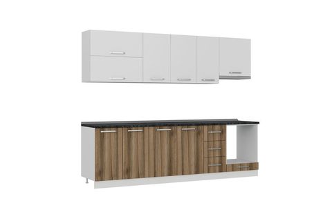 MİNAR EGE 270 CM MUTFAK DOLABI BEYAZ DORE 270-D8