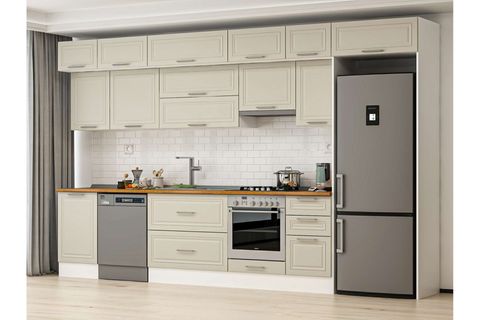 ALVİNKA 385X240 CM KLASİK MEBRAN MUTFAK DOLABI, MB E90S50S45 1 MEBRAN KUMTAŞI SUNTALAM