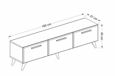 CARA SOFT KAPAKLI TV ÜNİTESİ ANTRASİT