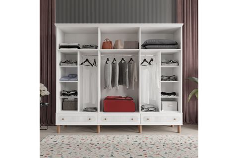 BAHAR GARDIROP, BEYAZ, 6 KAPAKLI