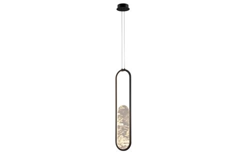 ÖZCAN AYDINLATMA ALABASTER TEKLİ SARKIT 70*20 SİYAH, 2869-2-19