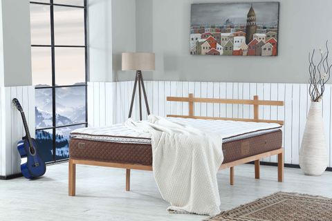 BEDCRAFT PASCHA VIP AQUA FERMUARLI PEDLİ FULL YAYLI TEK KİŞİLİK YATAK, 120X200
