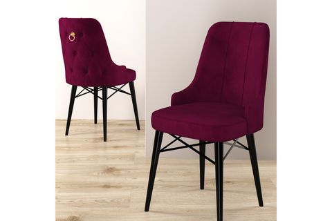 ROVENA MONA AÇILABİLİR MUTFAK MASASI TAKIMI 2280, SİYAH MERMER DESEN, MÜRDÜM, 132X80
