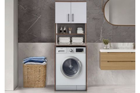 BLESK ÇAMAŞIR MAKİNESİ DOLABI, CEVİZ