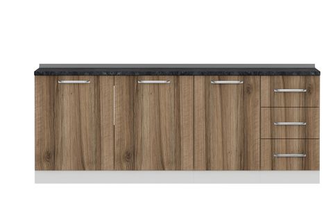 MİNAR 215 CM MUTFAK DOLABI BEYAZ DORE 215-D2-ALT MODÜL