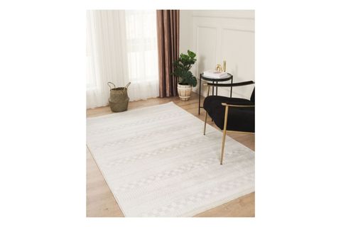 JASMİNE SERİSİ BAMBU DOKULU MAKİNE HALISI, KREM, DE505, 100X250