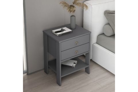 DEKOROSSO ZEN MODERN 2 ÇEKMECELİ KOMODİN ANTRASİT