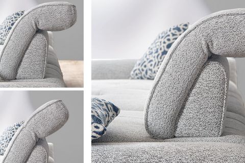 COSY KÖŞE KOLTUK, METAL AYAK, SOL KÖŞE, AÇIK GRİ
