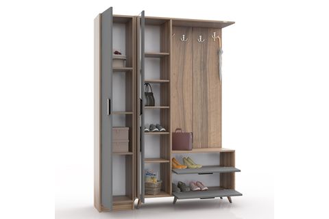 ABRE VM-34342 ANTRASİT VESTİYER PORTMANTO AYAKKABILIK
