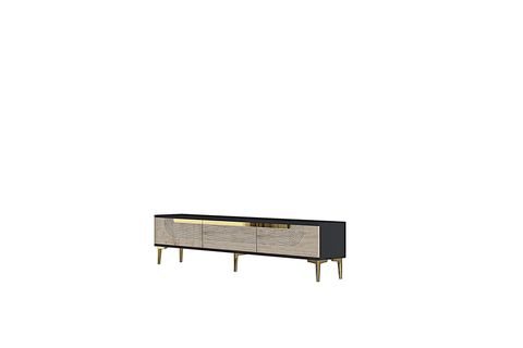 MEYRA TV SEHPASI, ANTRASİT TRAVERTEN GOLD, 180 CM, TSA1805ATG