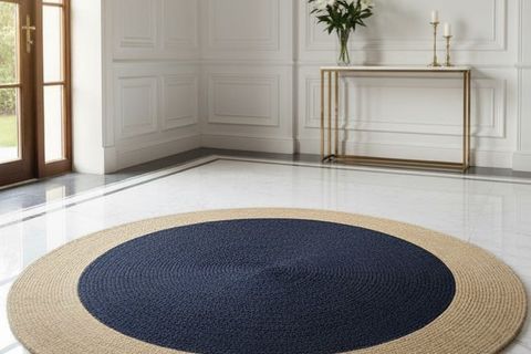 ORBIT YUVARLAK HALI, SİYAH NATURAL, 100 CM