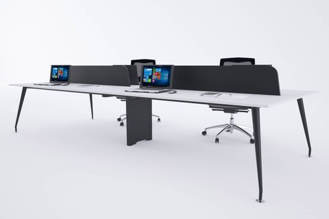 TUUNDESİGN İVORY DÖRTLÜ ÇALIŞMA MASASI, BEYAZ, 200 CM