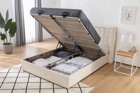 LUNA GRİD BAZA VE BAŞLIK SETİ, AÇIK KREM, 120X200