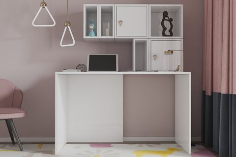 MİNİMALİST ÇALIŞMA MASASI, TASARIM BEYAZ