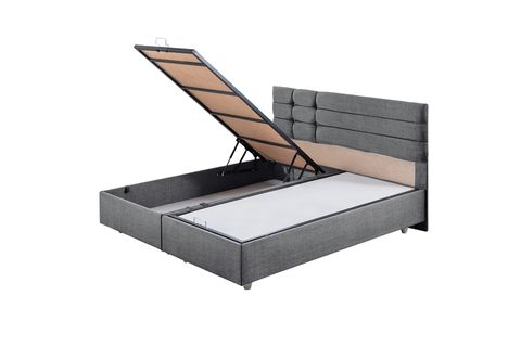 VİYANA BAZA BAŞLIK LETTO YATAK SETİ, GRİ, 150X200