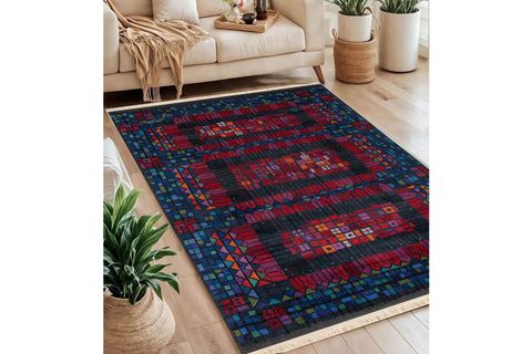 GEOMETRİC BASKILI DOKUMA TABAN HALI, 123 YNG, 150X230 CM