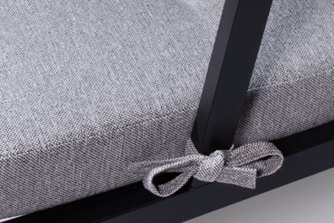 MIST SİYAH İSKELET TEKLİ BAHÇE KOLTUĞU, GRİ, 6003