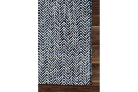 FRESCO EKRU LACİVERT YIKANABİLİR HALI 20522A, 60X100