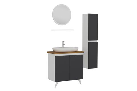 NİKA BANYO DOLABI AY2K110, BOY BEYAZ, 85 CM