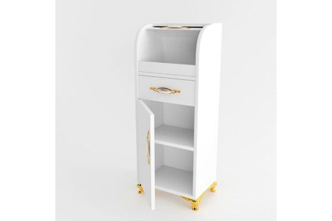 SEPRA MUTFAK EKMEKLİK KİLER DOLABI, BEYAZ GOLD, 4 ÇEKMECELİ