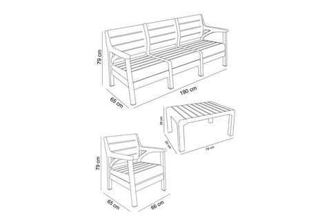 HOLİDAY HAWAİ BAHÇE OTURMA GRUBU KOLTUK TAKIMI TERAS BALKON SETİ