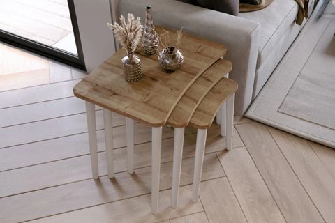 ALGAN ZİGON SEHPA, CEVİZ, ÜÇLÜ