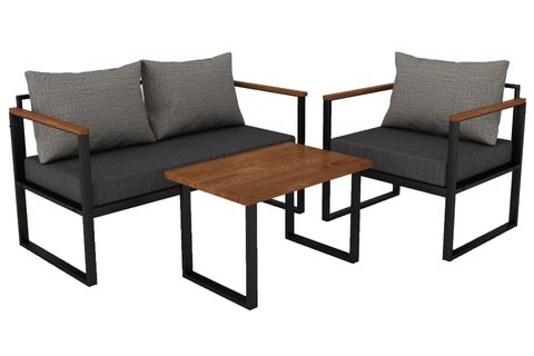 WOODESK NATURE İKİLİ BAHÇE TAKIMI, GRİ, CPT5512-130