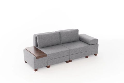 PERENNA YATAKLI ÜÇLÜ KOLTUK, KETEN, GRİ