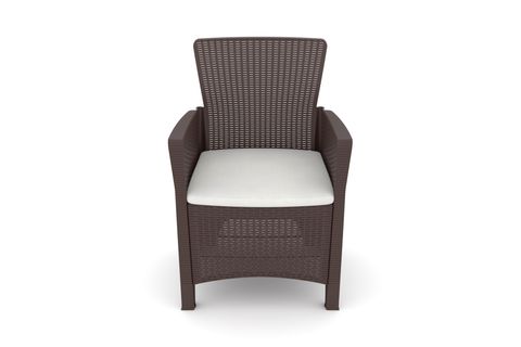 TROYA PLASTİK RATTAN KOLTUK, KAHVERENGİ