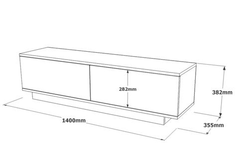 YURUDESİGN FONDA TV ÜNİTESİ TV SEHPASI 140 CM BRONZ FN1 PB