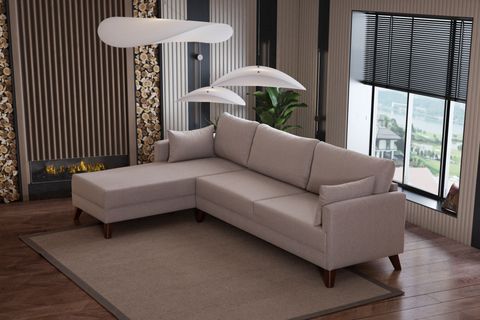 GLORİA KÖŞE KOLTUK, KREM, SOL KÖŞE