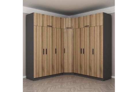 MİNAR KALE GARDIROP 1,  7 KAPAKLI,  DORE