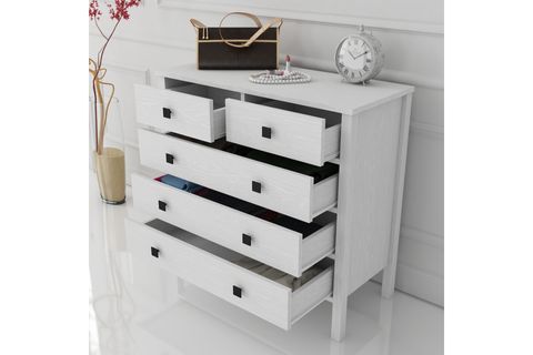 VENEZİA MİNİFİKS ŞİFONYER, WOOD BEYAZ, 5 ÇEKMECELİ