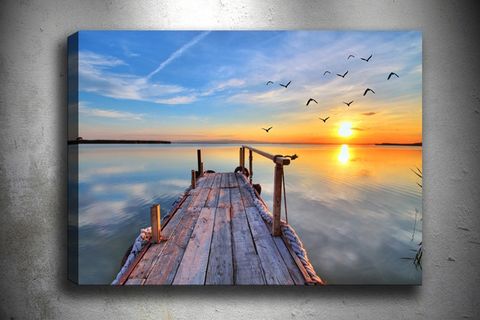 ISSIZ İSKELE DEKORATİF KANVAS TABLO, 50X70