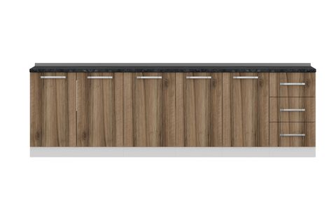 MİNAR 275 CM MUTFAK DOLABI BEYAZ DORE 275-D1-ALT MODÜL