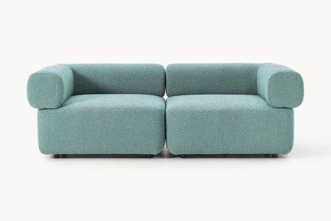 ALBA BUKLE MODÜLER İKİLİ KOLTUK, TURKUAZ