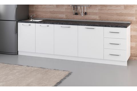 MİNAR 270 CM MUTFAK DOLABI BEYAZ 270-B2-ALT MODÜL
