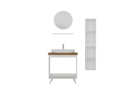 NİKA BANYO DOLABI AY2K111, BOY BEYAZ, 85 CM