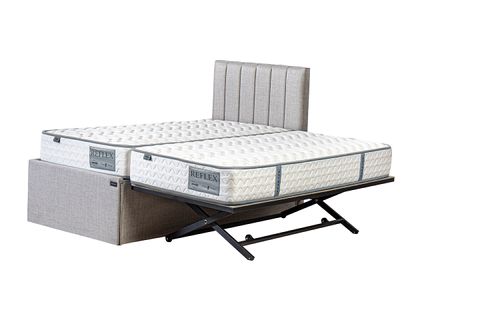TWİN BED BAZA BAŞLIK YATAK SETİ, 90X200