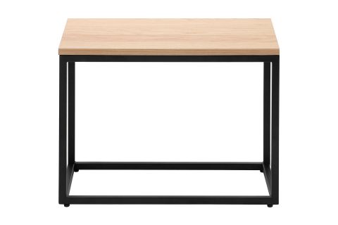ALİX SİYAH METAL AHŞAP İKİLİ YAN SEHPA