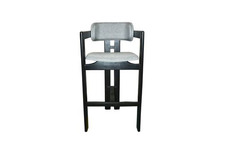 MİLANO AHŞAP BAR TABURESİ, SİYAH