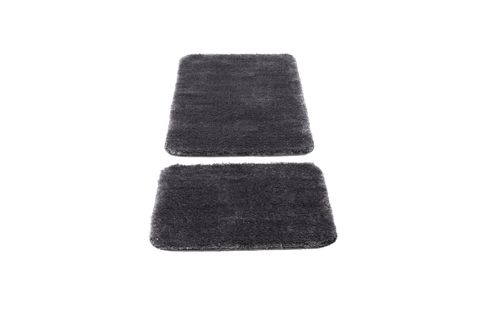 SEGURA PELUŞ KAYDIRMAZ TABAN İKİLİ BANYO PASPASI, ANTRASİT, 60X100-50X60
